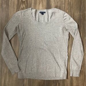 Tommy Hilfiger Women’s Small Silver Shimmering Sweater